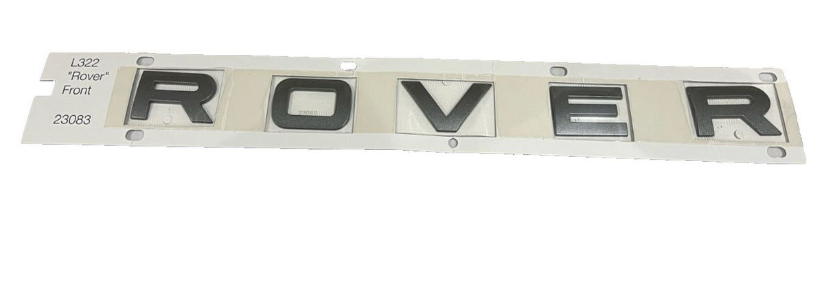 Genuine Range Rover L322 Front Bonnet "ROVER" Badge Brunel Metallic DAB500240LQV