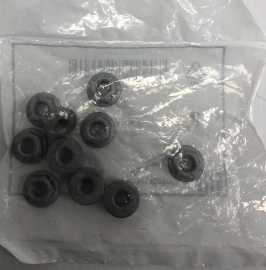 Genuine Land Rover/Range Rover Heater Hoses Hexagonal Head M6 Nut (x10) FX106046