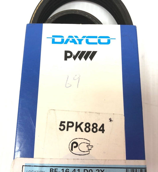 Genuine Dayco For Ford/Fiat/BMW/Mazda/Toyota 5 Rib Multi V Drive Belt 5PK884