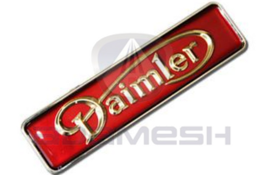 Daimler Red & Gold Badge