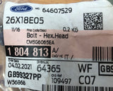 Genuine Ford B -Max/Ecosport/Fiesta/Focus/Mondeo/Transit Hex.Head Bolt 1804813