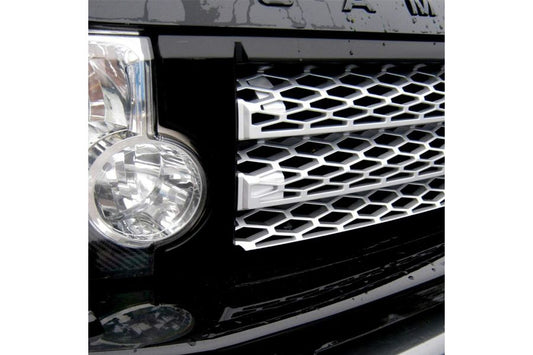 Discovery 3 Supercharged Style Grille - Gloss Black & Silver