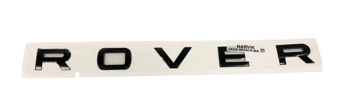 Genuine Land Rover RR 2013-2022 Rear "ROVER" Name Plate (Black) - LR098120