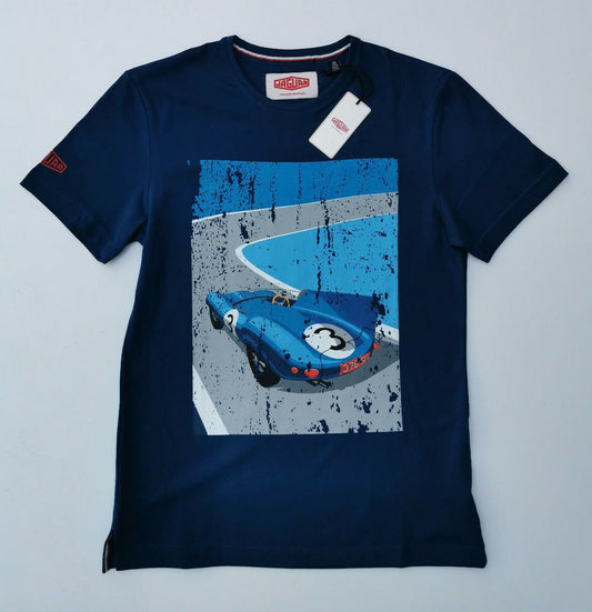 Genuine Jaguar D-Type Le Mans Winner 3 1957 Graphic NAVY T-Shirt 50JLEMANNAVYTEE