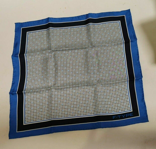 Genuine Jaguar F-Type Silk Pocket Square Handkerchief Blue 45x45 50JSTFTPSB