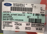 Genuine Ford Navigation SD Card (For Europe and Turkey) 2093759