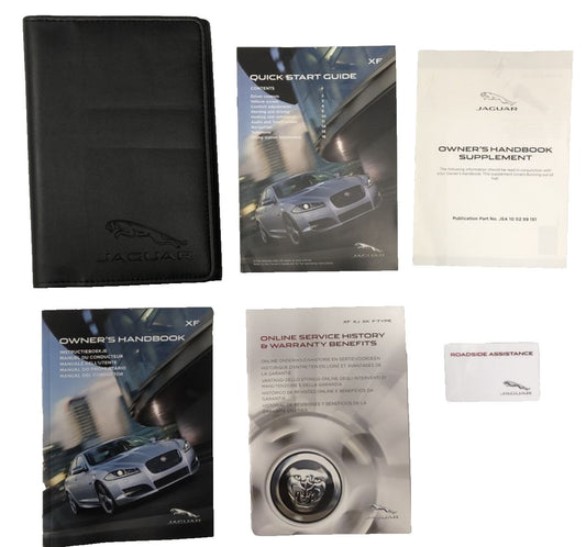 Genuine Jaguar XF X260 2016+ Owners Handbook Kit & Leather Wallet
