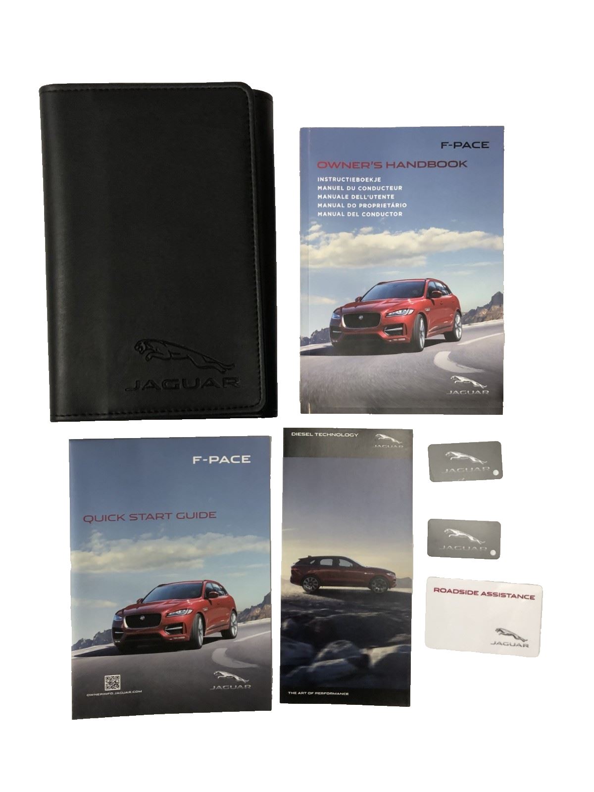 Genuine Jaguar F Pace 2016+ Owners Manual & Leather Wallet