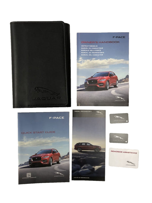 Genuine Jaguar F Pace 2016+ Owners Manual & Leather Wallet
