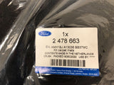 Genuine Ford Rear Black Carpet Floor Mats With Metal Grey Stitching X2-2478663