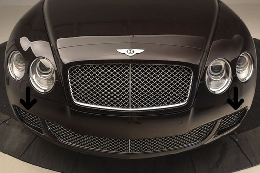 Grilles inférieures chromées foncées d'origine pour Bentley Continental GT/GTC (08-11)