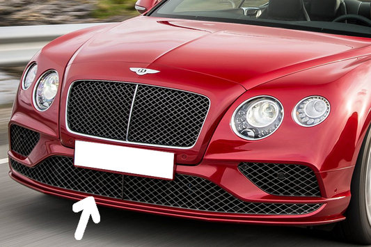 Originaler unterer Kühlergrillsatz für Bentley Continental GT/GTC 16–18 in dunklem Chrom