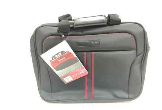 Sacoche pour ordinateur portable / porte-documents Jaguar F-type authentique noir/rouge