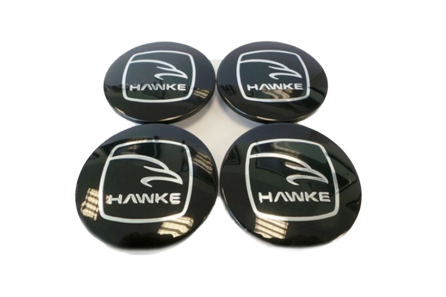 Hawke Alloy Wheel Centre Caps In Black