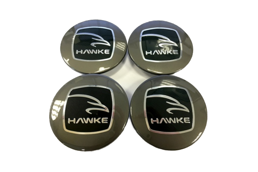 Hawke Alloy Wheel Centre Caps In Gunmetal