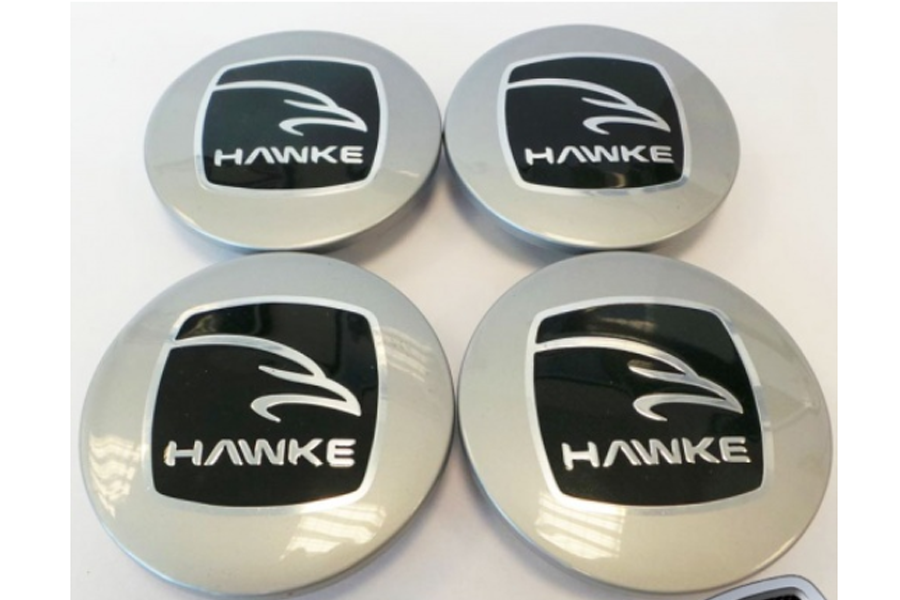 Hawke Alloy Wheel Centre Caps In Silver