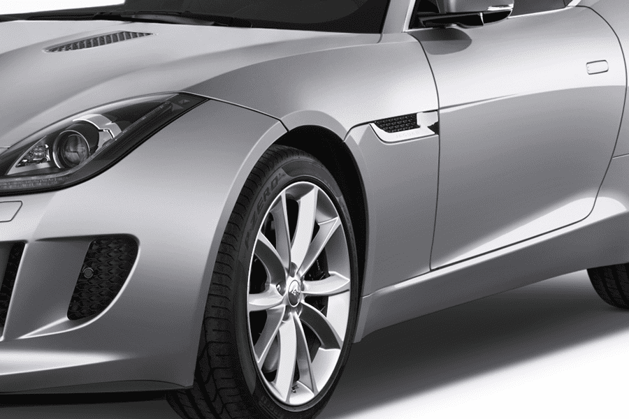 Jaguar F-Type AWD Chrome With Black Mesh Front Wing Vents