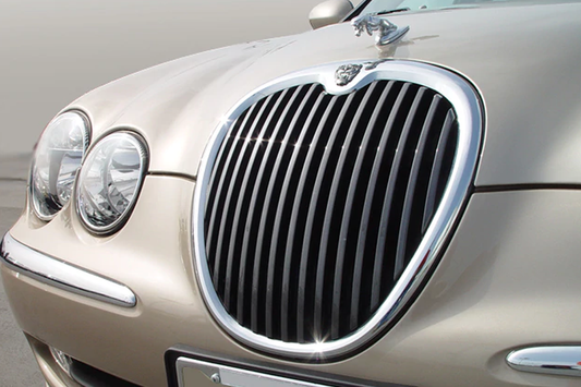 Jaguar S Type Grille - Chrome surround & grey slats (2002 - 2003 Models)