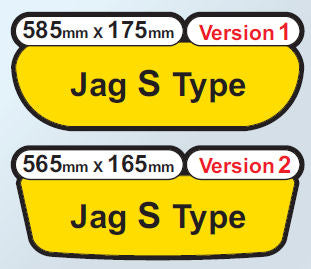Plaques d'immatriculation arrière de type S pour Jaguar