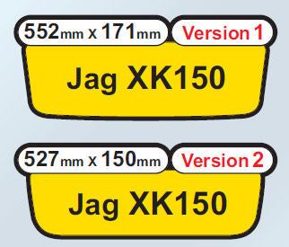 Jaguar X150 Rear Shaped Number Plates