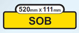 Jaguar X300/X308 & X350 Rear Shaped Number Plates