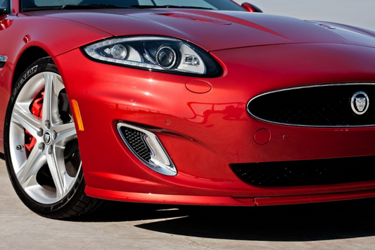 Jaguar XK & XKR 2012 onwards Front Bumper Chrome/Black Bezels With Black Mesh Insert