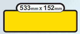 Jaguar XK8 & XKR Rear Shaped Number Plates