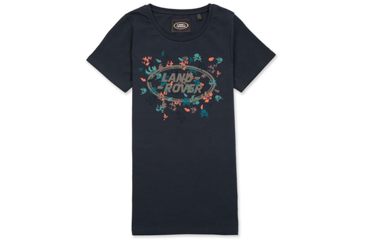 Land Rover T-Shirt mit Grafik für Damen, Marineblau, Größe 14