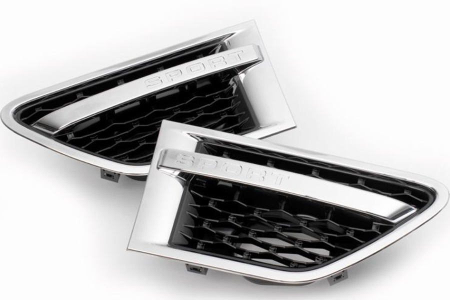 Range Rover Sport 2010 Autobiography Look Side Vents - Chrome With Black Mesh