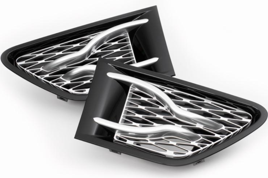 Range Rover Sport 2010 HAWKE Chayton Side Vents - Black With Silver Mesh