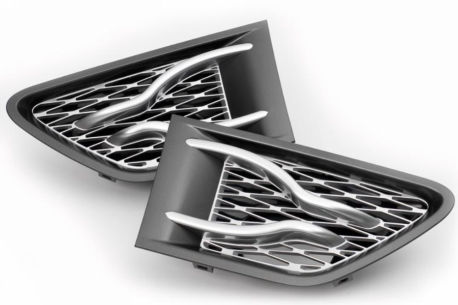 Range Rover Sport 2010 HAWKE Chayton Side Vents - Grey With Silver Mesh