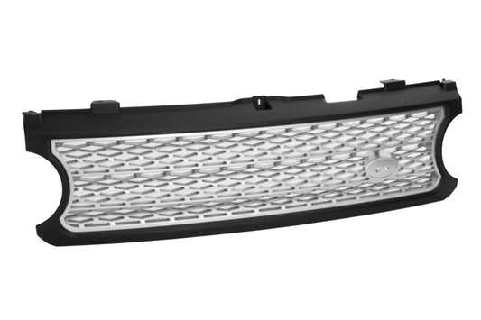 Range Rover Vogue 2006 Supercharged Kühlergrill - Schwarz mit silbernem Gitter