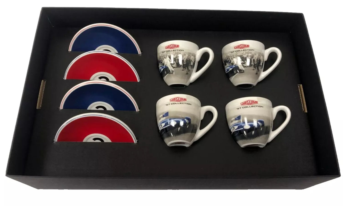 Tasses et soucoupes expresso Jaguar Le Mans Winner 3 1957