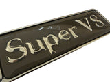 Jaguar Super V8-Emblem - Silber und Schwarz